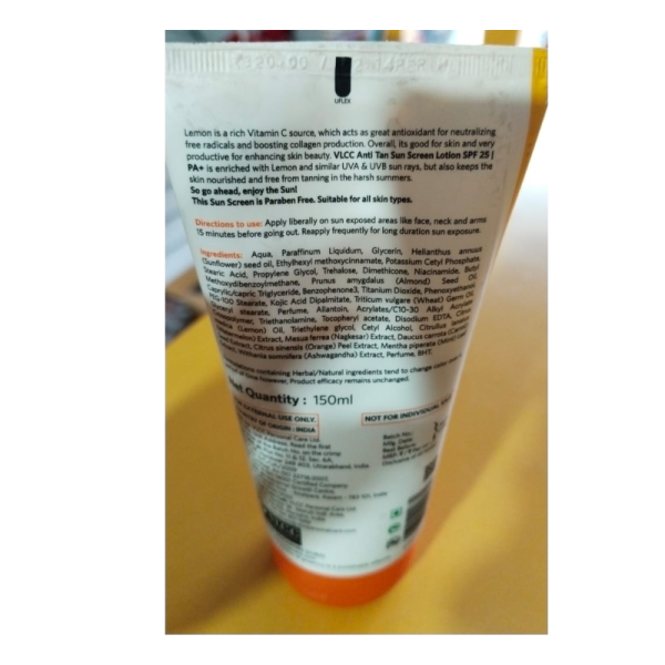 Sunscreen Lotion - VLCC