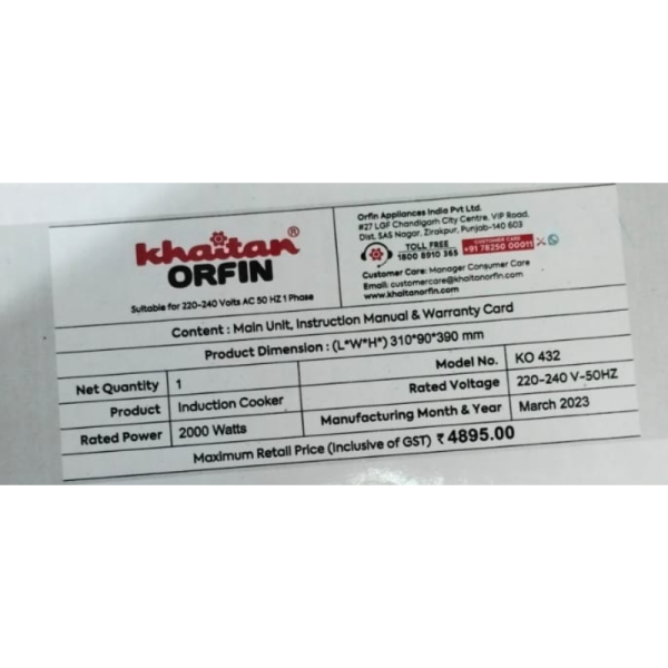 Induction Cooker - khaitan