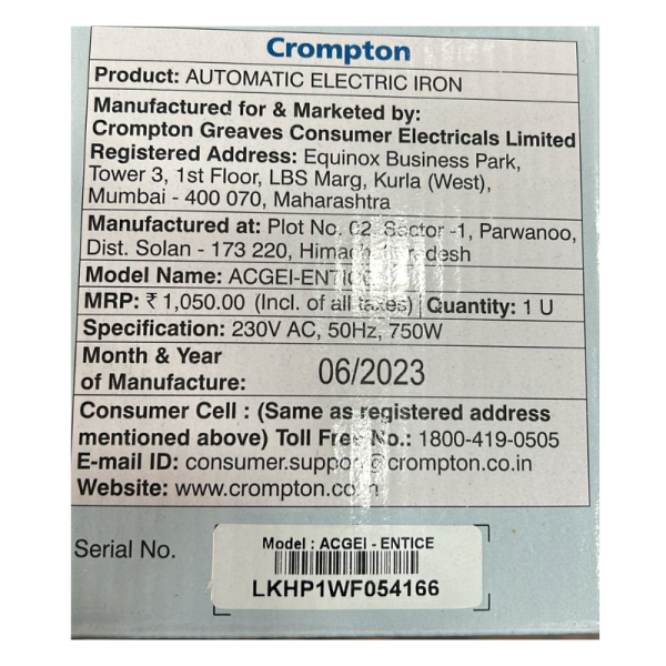 Dry Iron - Crompton