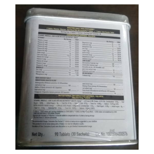 Biozyme Daily Multivitamin - MuscleBlaze