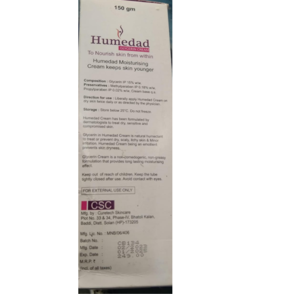 Humedad Glycerin Cream - Curetech Skincare