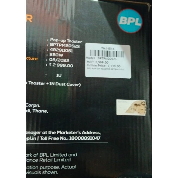 Pop Up Toaster - BPL