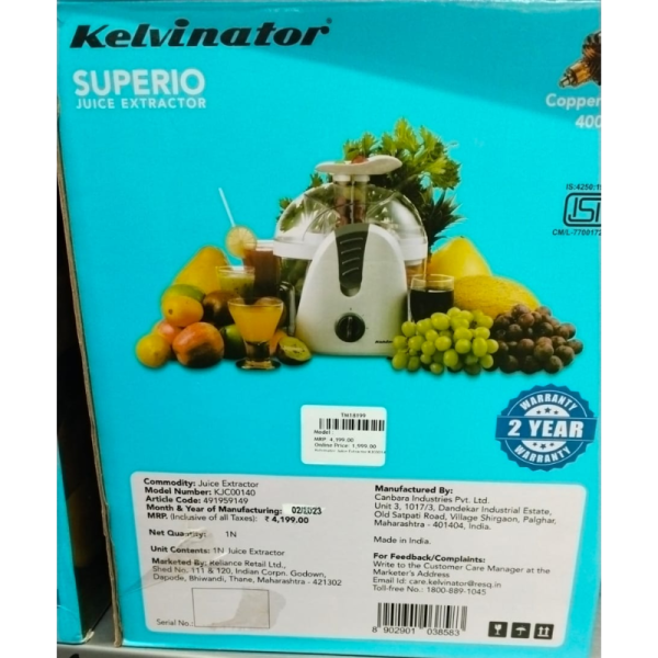 Juice Extractor - Kelvinator
