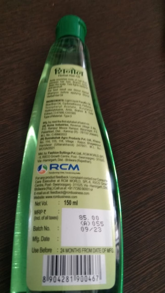 Herbal Hair Oil - RCM