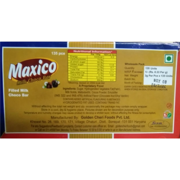 Milk Choco Bar - Ertay Maxico