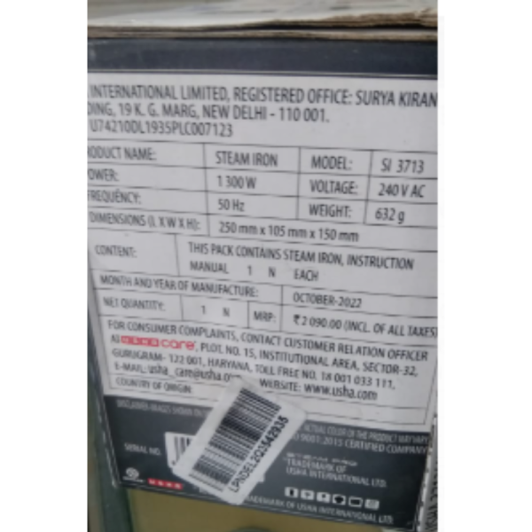 Steam Iron - Usha