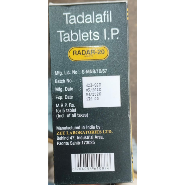 Radar 20 Tablets - Zee Laboratories Ltd