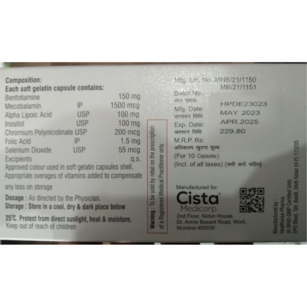 Nurotal Plus Capsules - Cista Medicrop