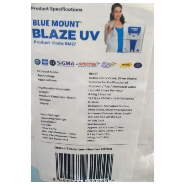 Water Purifier - Blue Mount