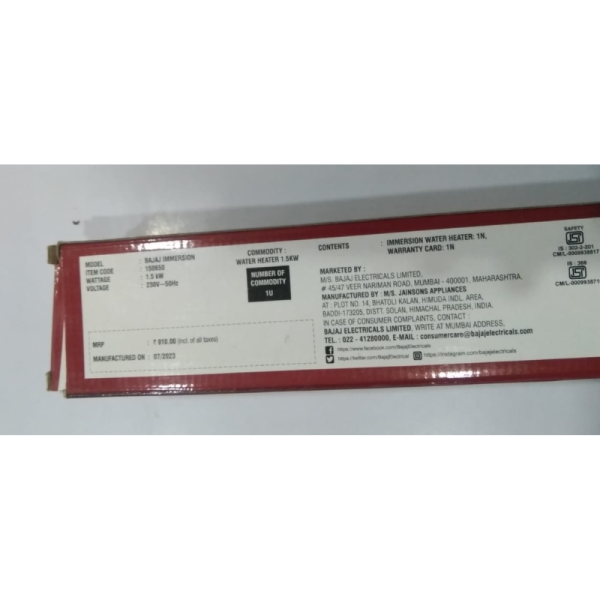 Immersion Heater - Bajaj