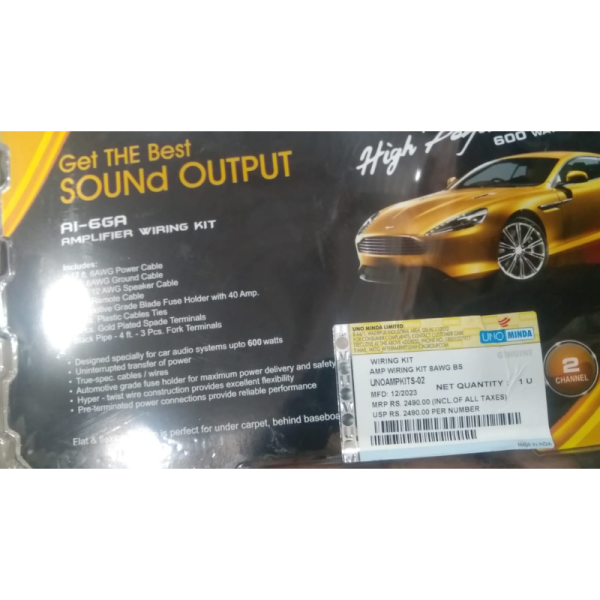 Amplifier Wiring Kit - Uno Minda