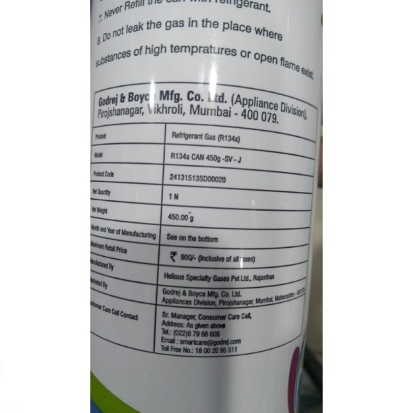 Refrigerant Gas - Godrej