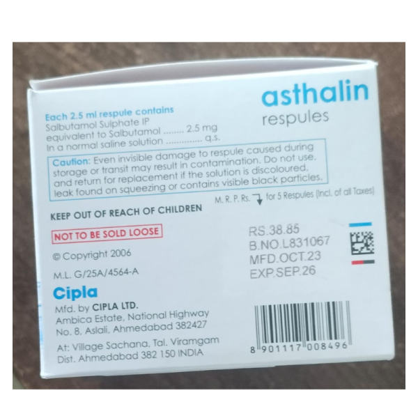 Asthalin Respules - Cipla