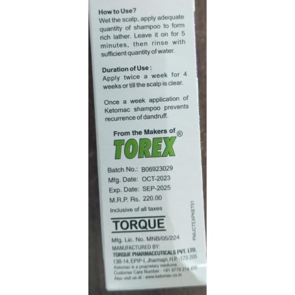 Ketomac Shampoo - Torque Pharmaceuticals