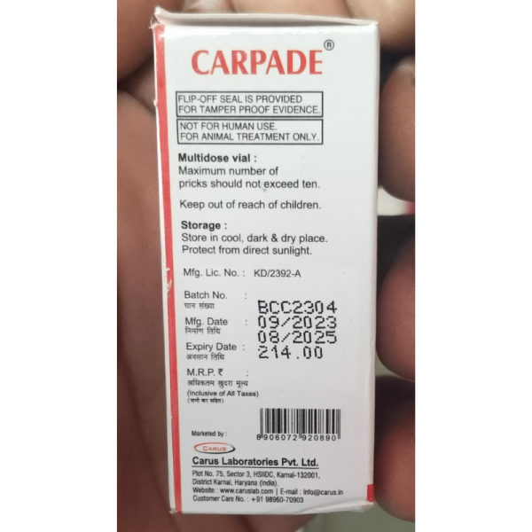 Carpade Injection - Carus Laboratories Pvt. Ltd