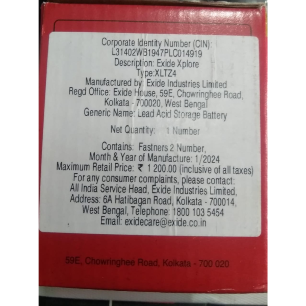 Bike Battery - EXIDE