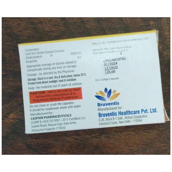 Optirise-D3 60K Capsule - Bruventis Healthcare Pvt. Ltd.