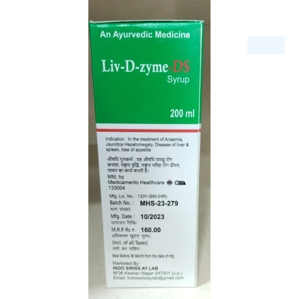 Liv-D-zyme-DS Syrup - Indo Swiss Ay Lab