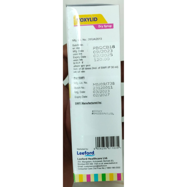 Voxylid Dry Syrup - Leeford Healthcare ltd