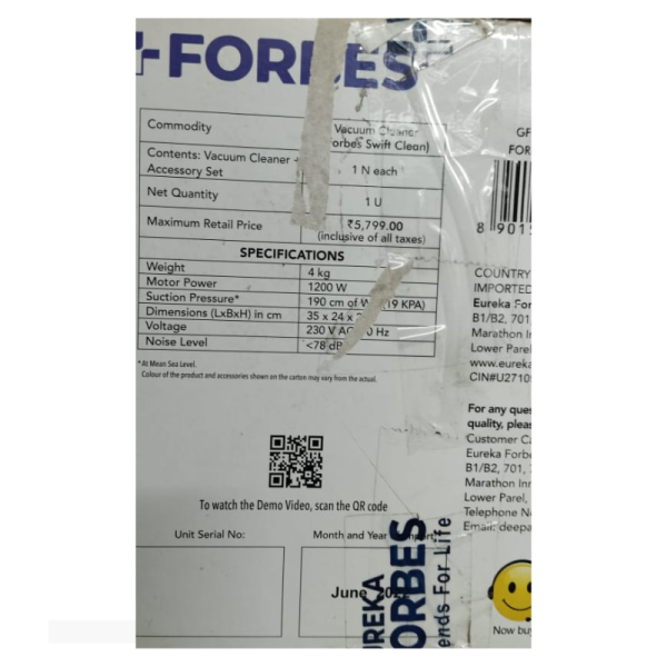 Vacuum Cleaner - Eureka Forbes