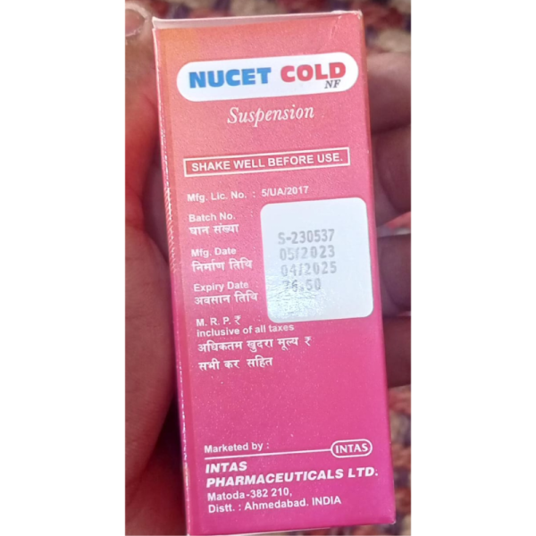 Nucet Cold Nf Syrup - Intas Pharmaceuticals Ltd