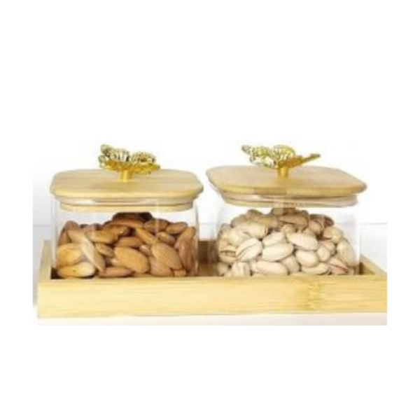 Dry Fruit Jar With Tray-Image