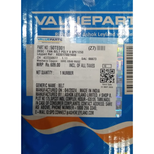 Fan Belt Poly V - Leyparts