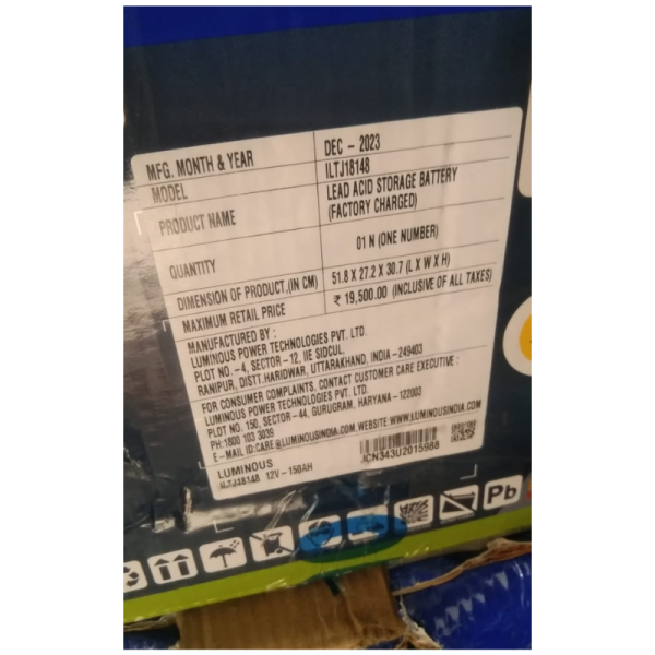 Inverter Battery - Luminous