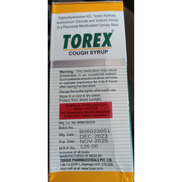 Torex Cough Syrup - Torque
