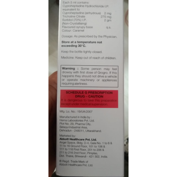 Grogro Syrup - Abbott Healthcare Pvt. Ltd