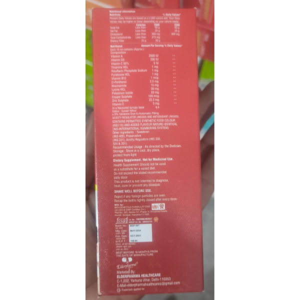 Eldervit Syrup - Elder Pharmaceuticals
