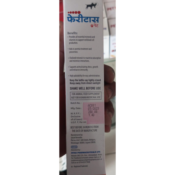 Feritas Pet Syrup - Intas Pharmaceuticals Ltd