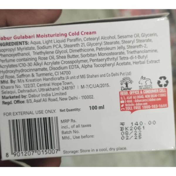 Cold Cream - Dabur Gulabri