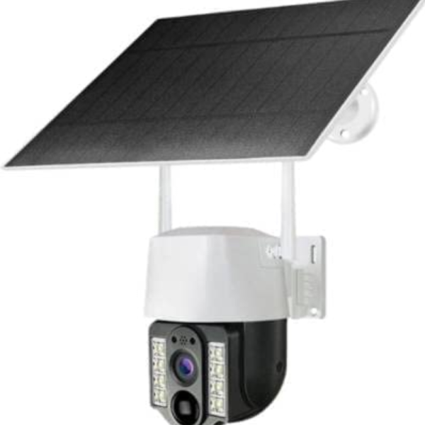 CCTV Camera With Solar Panel-Image