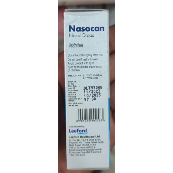 Nasocan Nasal Drops - Leeford Healthcare ltd