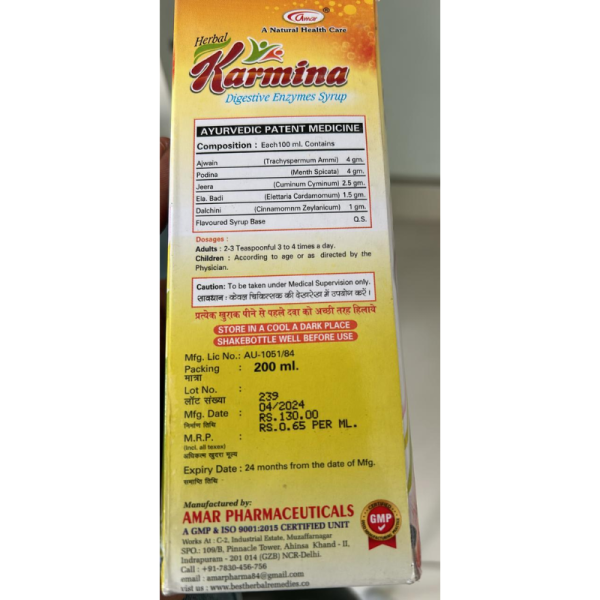 Karmina Syrup - Amar Pharmaceuticals
