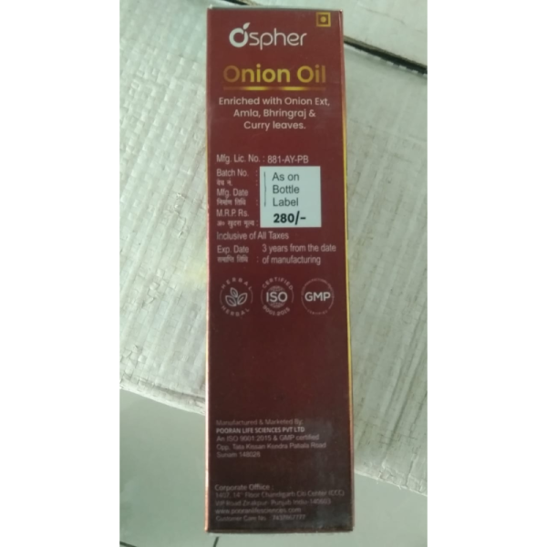 Onion Hair Oil - Pooran Life Sciences