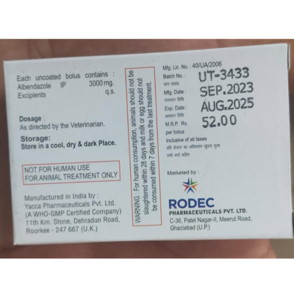End Bolus - Rodec