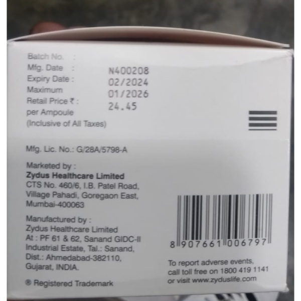 Jonac AQ Injection - Zydus Healthcare Ltd.
