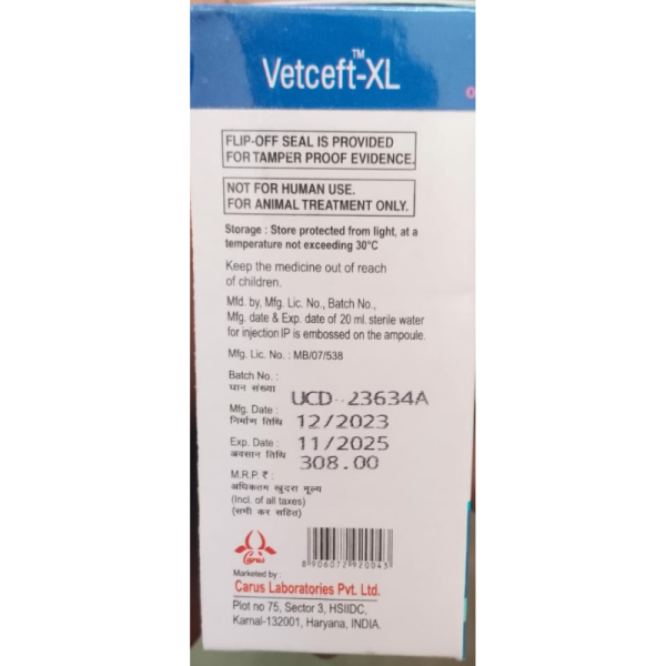 Vetceft – Xl - Carus Laboratories Pvt. Ltd