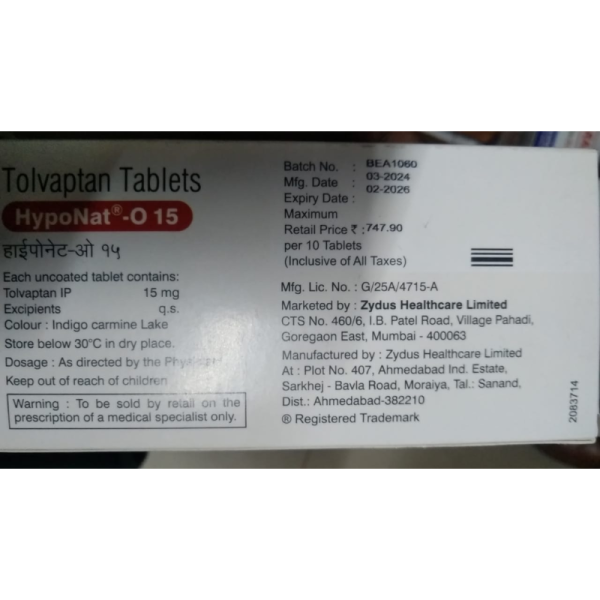 Hyponat-O 15 Tablets - Zydus Cadila