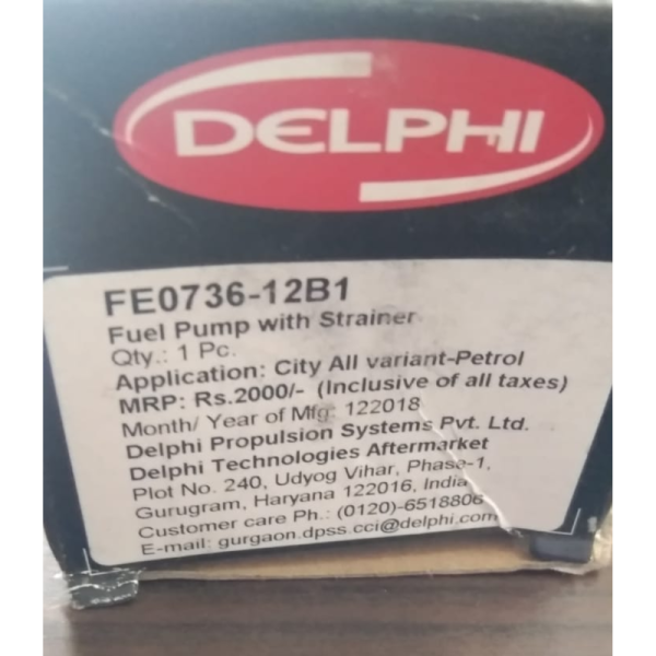 Fuel Pump With Strainer - Delphi Technologies