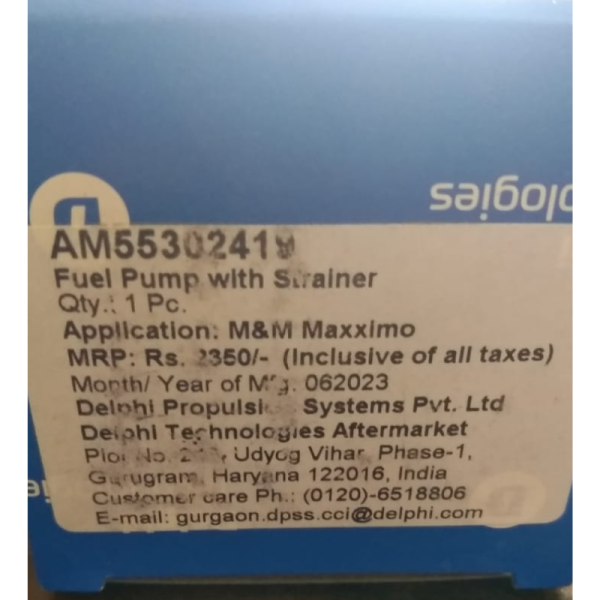 Fuel Pump With Strainer - Delphi Technologies