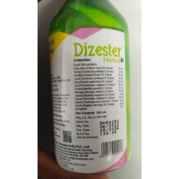 Dizester Herbal Tonic - Dr Willmar Schwabe