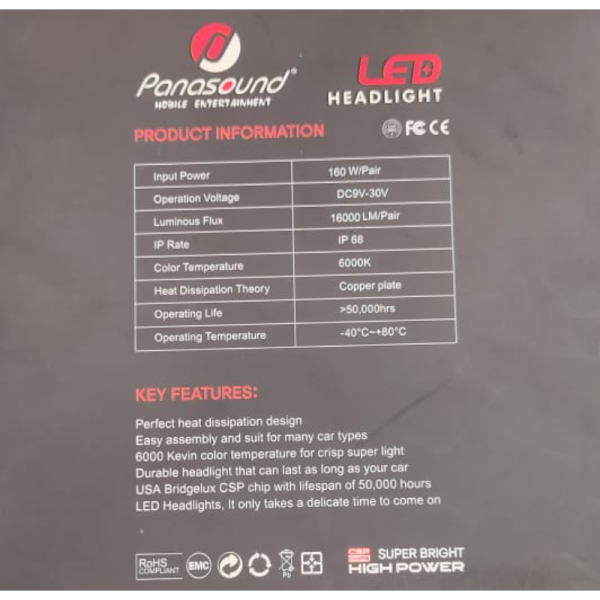 Led Headlight  - Panasound
