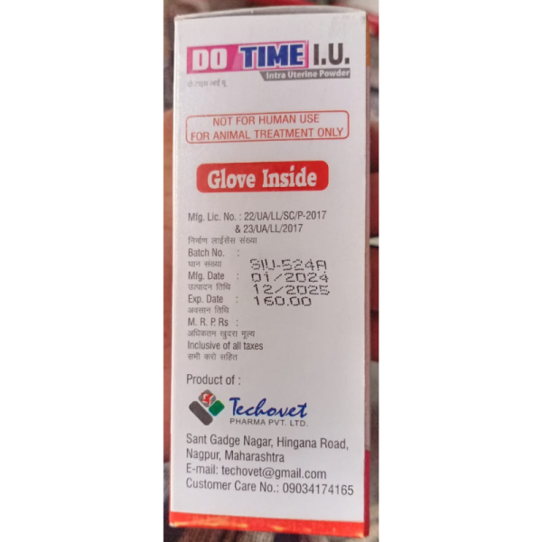 Do Time I.u. Intra Uterine Powder - Techovet Pharma Ptd Ltd