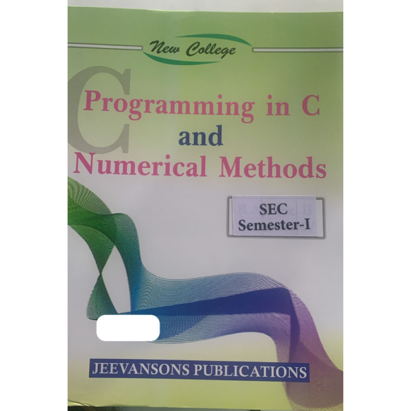Programming in C and Numerical Methods - Jeevansons Publications
