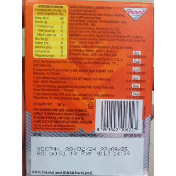Glucon-D - Zydus Wellness