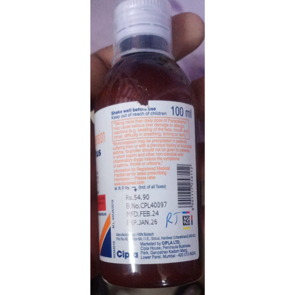 Ibugesic Plus Oral Suspension Orange - Cipla