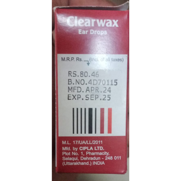 Clearwax Ear Drops - Cipla